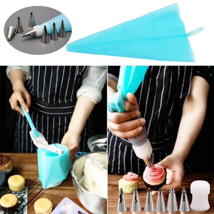 2 Sets Reusable Silicone Pastry Bag Cake Decorating Tools with 16 Nozzles Tips