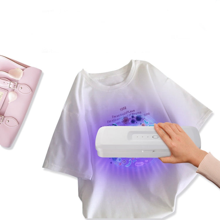 907 Mobile Phone Sterilization Box Ultraviolet Handheld Sterilizer Multifunctional Intelligent Sterilization Machine, White, Pink
