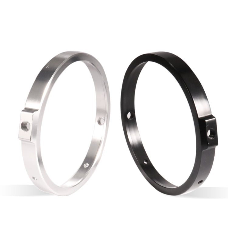 5.75 Inch Round Retro Headlight Ring Motorcycle Headlight Modification Parts, Black, Silver