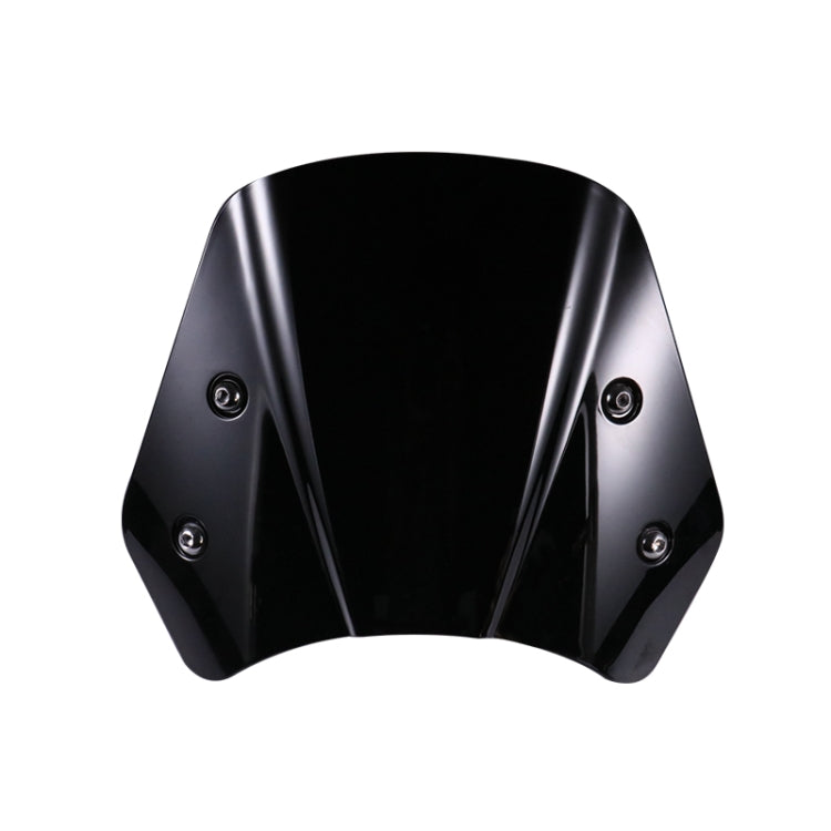 5-7 Inch Retro Motorcycle Windshield Universal Modified Windshield, Black, Smoky, Transparent