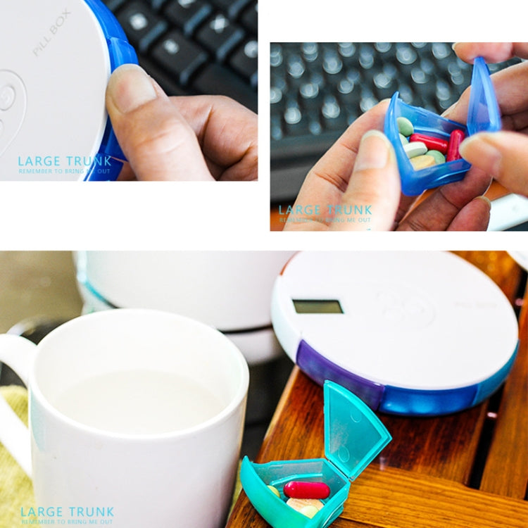TF217 Portable Timing Reminder Dustproof Plastic Pill Box Pill Storage Box