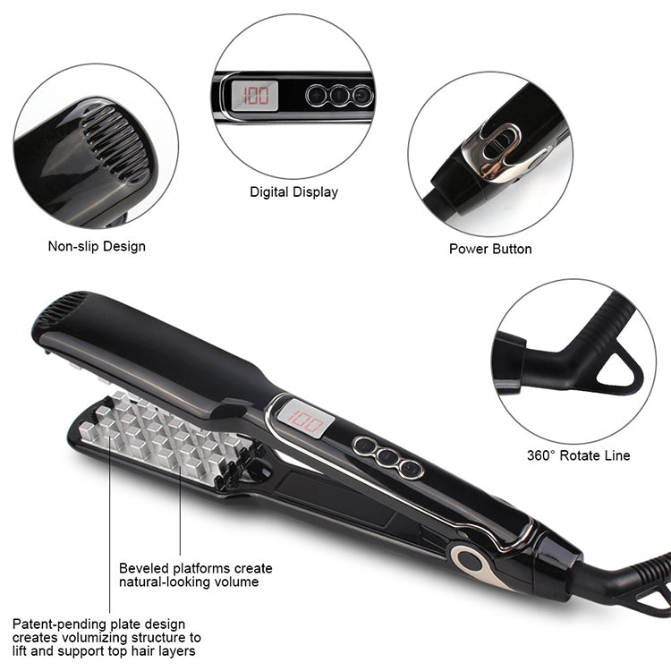 Multi-functional Long & Short Hair Styling Iron Ceramic Tourmaline Volumizing Hair Iron, US, EU, CN