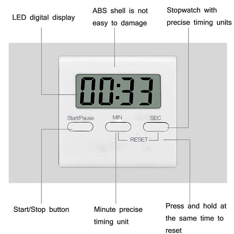 Kitchen Baking Timer Student Learning Reminder Timer, Student Learning Reminder Timer
