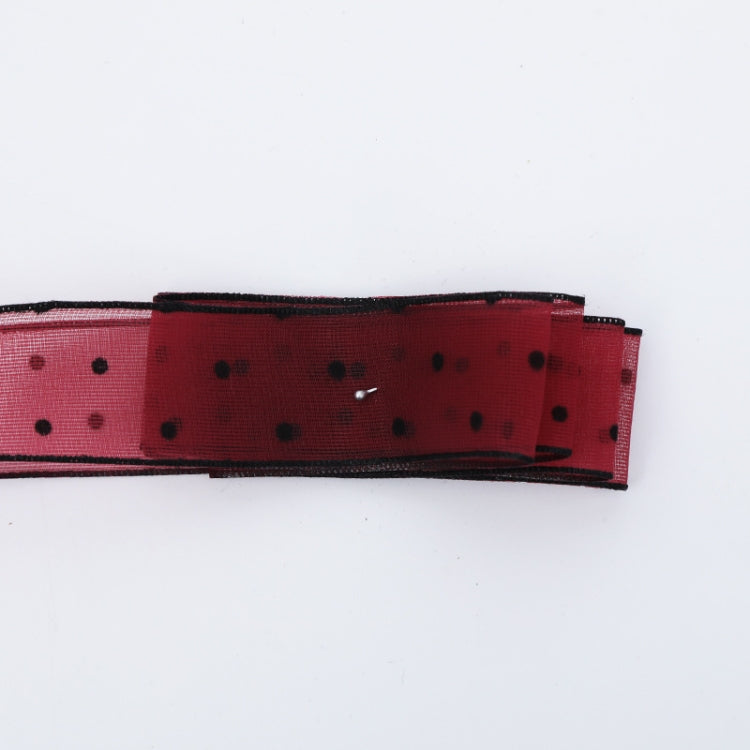 Transparent Snow Dots Yarn Ribbon Gift Box Packaging Material, 2.5cm, 4cm