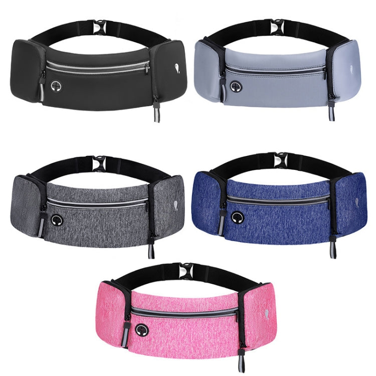 7 inch Outdoor Mountaineering Waist Bag Running Fitness Water Bottle Large Capacity Storage Bag, Black, Light Gray, Gray, Blue, Pink