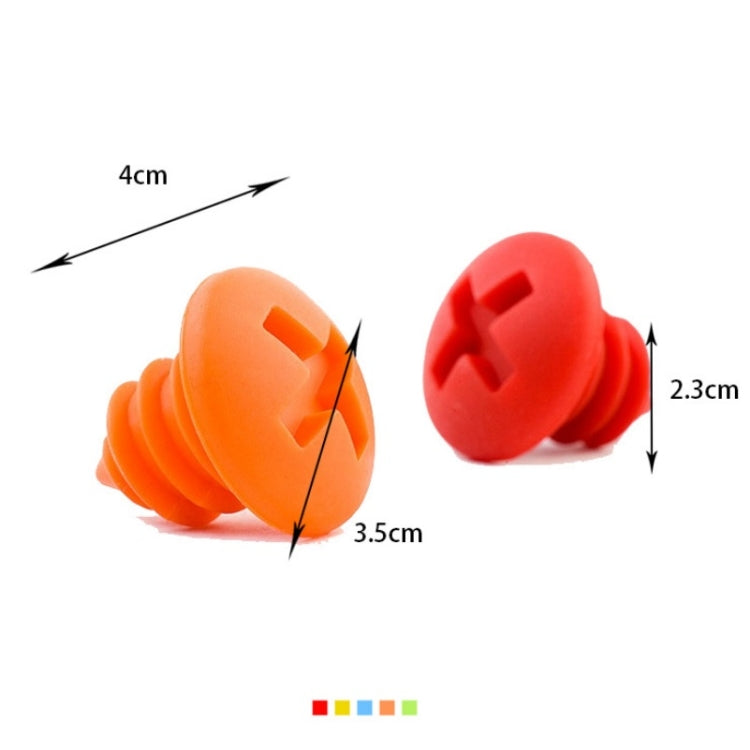 5pcs Screw Shape Red Wine Preservation Silicone Bottle Stopper Random Colour Delivery, Screw Shape