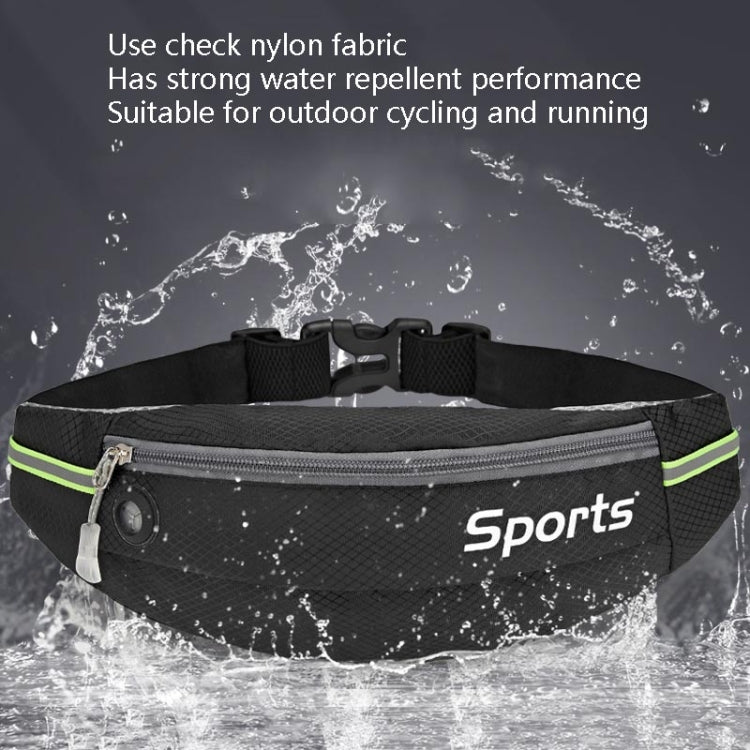 Sports Waist Bag Running Equipment Lightweight Large-Capacity Water-Repellent Breathable Outdoor Bag, 7 inch