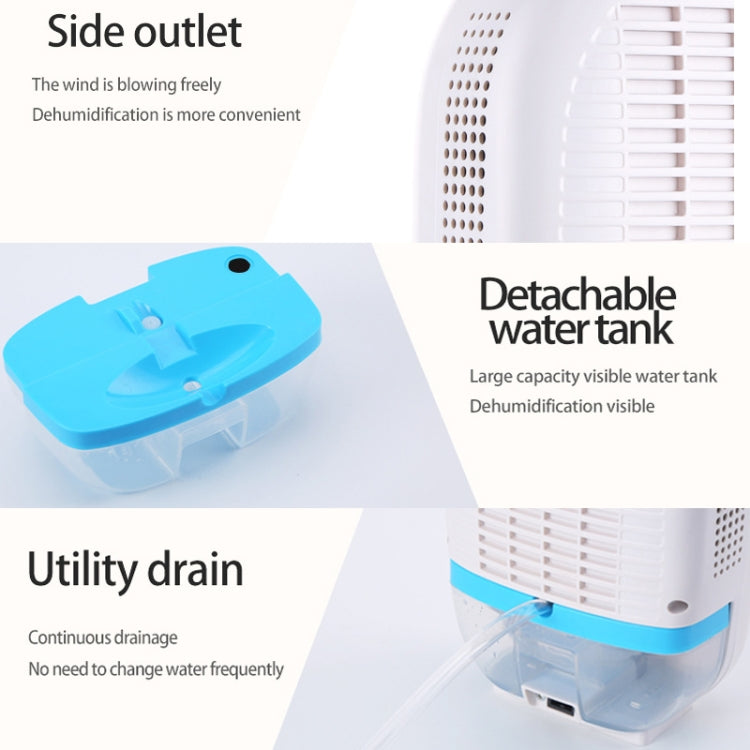 GZ-1901 Semiconductor Mini Dehumidifier Household Small Dehumidifier Bedroom Dehumidifier Moisture Absorber, EU Plug, UK Plug