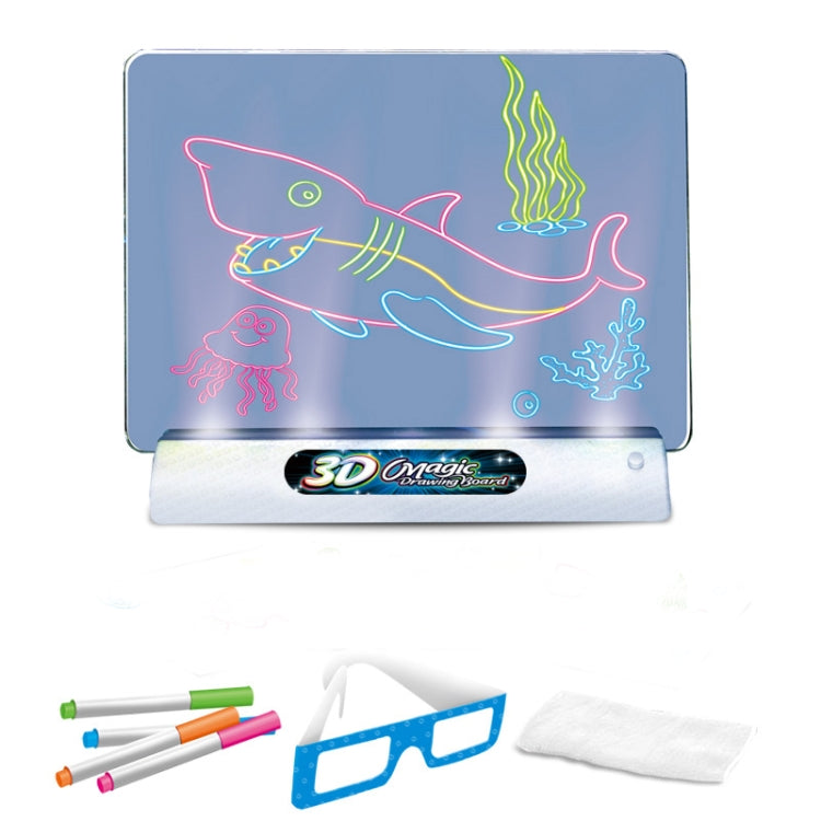 3D Fluorescent Drawing Board Magic Luminous Three-Dimensional Writing Board Graffiti Board Lighting Puzzle Children Drawing Board,Style:, Medium  Drawing Board (Space Version), Medium Drawing Board (Dinosaur Version)                                    ...