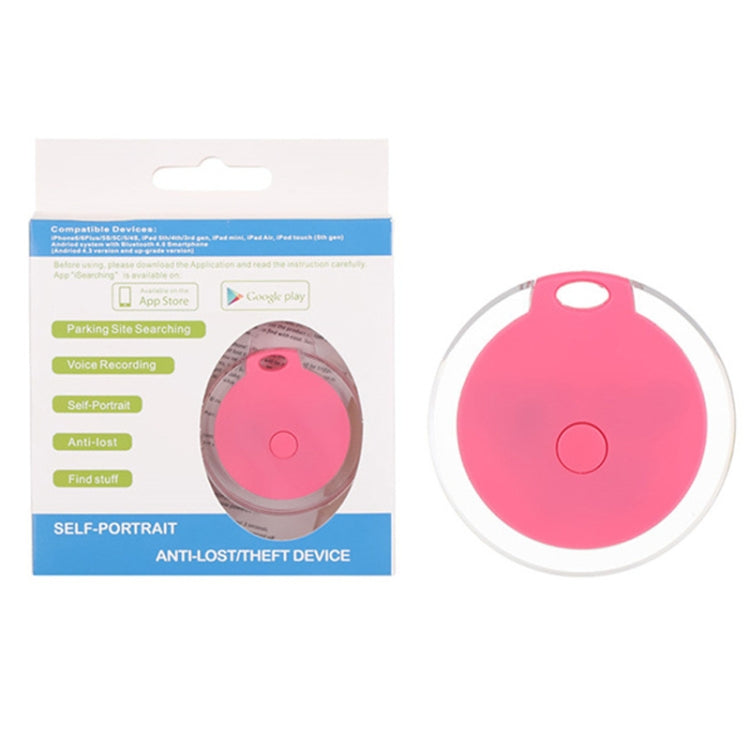 2 PCS  HYC-05 Round Bluetooth Anti-Lost Device Mobile Phone Key Two-Way Object Finding Alarm( Black)