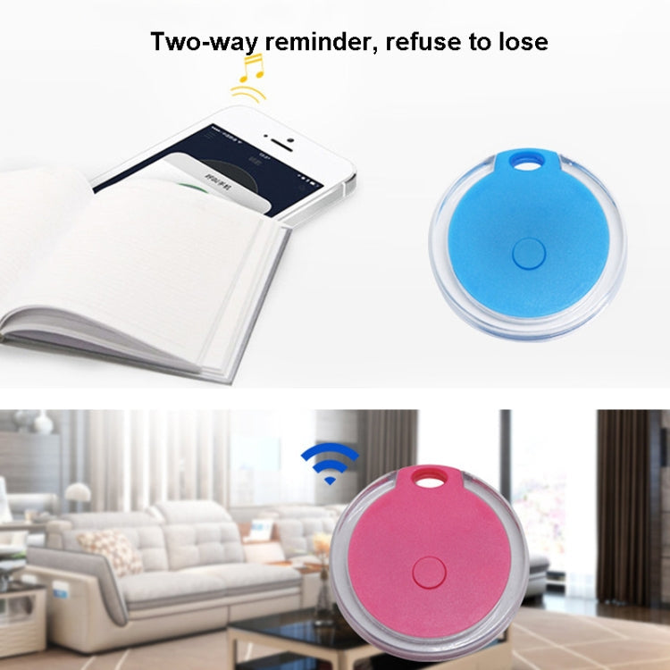 2 PCS  HYC-05 Round Bluetooth Anti-Lost Device Mobile Phone Key Two-Way Object Finding Alarm( Black)