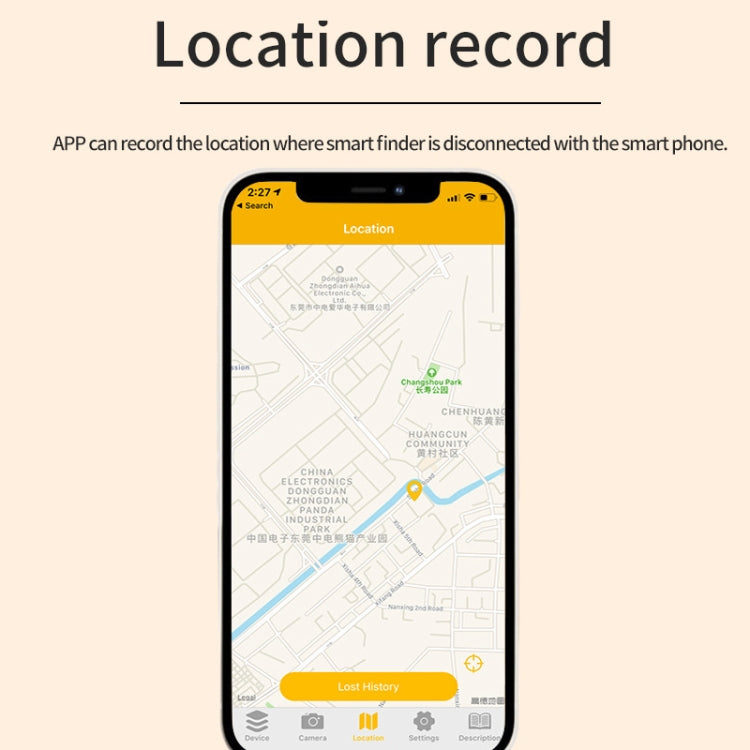 HYC-S9 2 PCS Round Bluetooth Object Finder Mobile Phone Tracking Locator Anti-Lost Two-Way Alarm(Black)