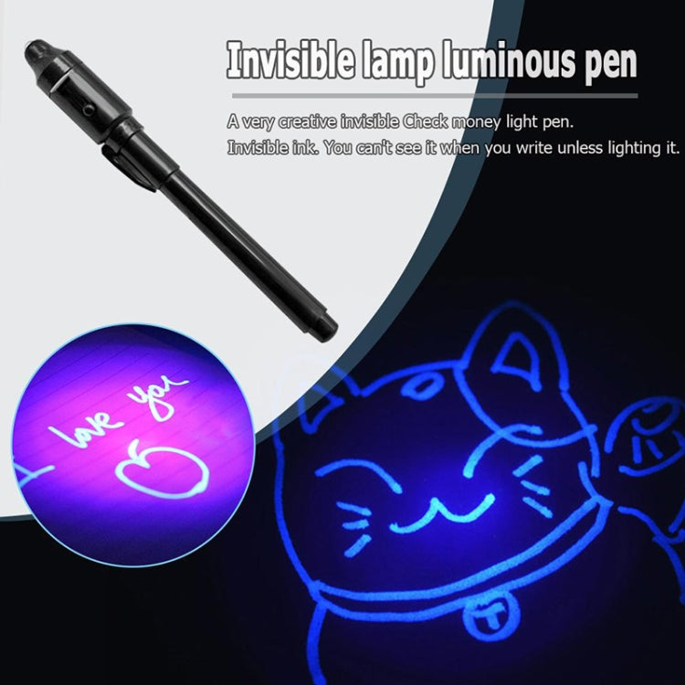 10 PCS Creative Magic UV Light Invisible Ink Pen Marker Pen