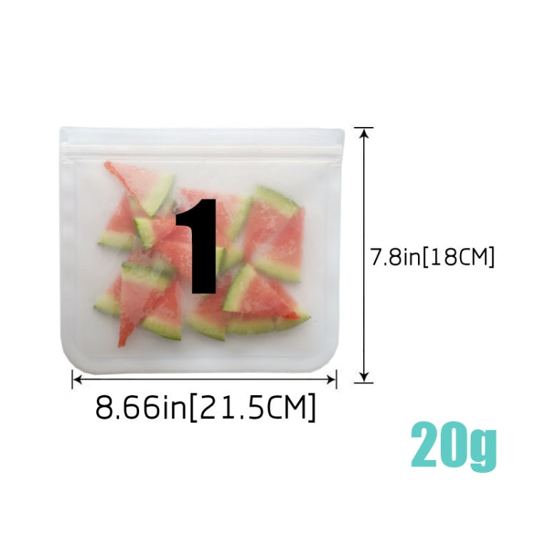 Translucent Frosted PEVA Food Preservation Bag Refrigerator Food Storage Bag Self-Sealing Food Bag, 5 PCS / Set(NO.1x5), 5 PCS / Set(NO.2x5), 6 PCS / Set(NO.1x4+NO.2x2), 10 PCS / Set(NO.1x6+NO.2x4), 12 PCS / Set(NO.1x7+NO.2x5)