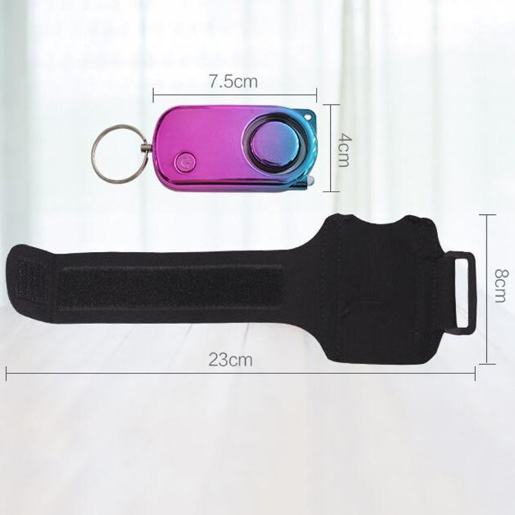 PLAPIE YY-705 120dB Outdoor Sports Runner Personal Alarm(Black+Conventional Wristband)