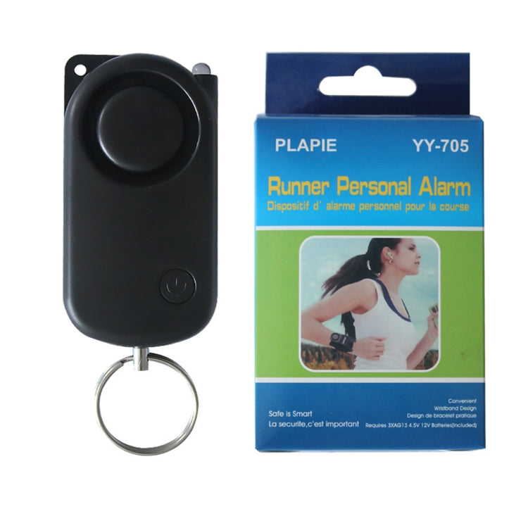 PLAPIE YY-705 120dB Outdoor Sports Runner Personal Alarm(White+Conventional Wristband)