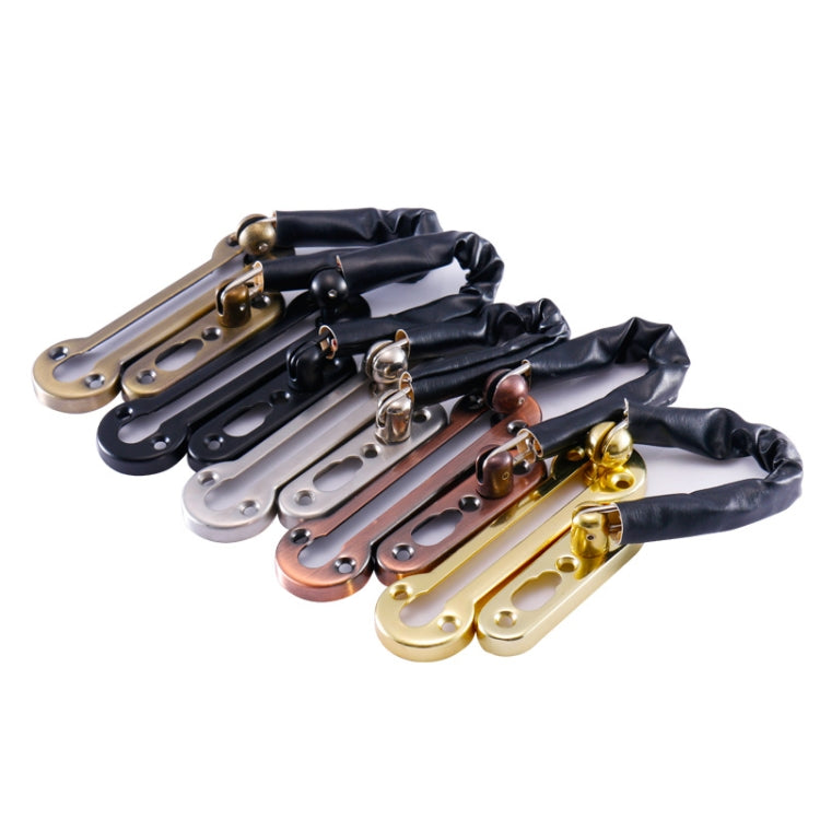 Thickened Anti-Theft Chain Stainless Steel Door Bolts Hotel Room Door Chain Buckle, Specification: Large (Black), Large (Silver), Large (Gold), Large (Red Bronze), Large (Green Bronze), Medium (Stainless Steel Color), Large (Black)