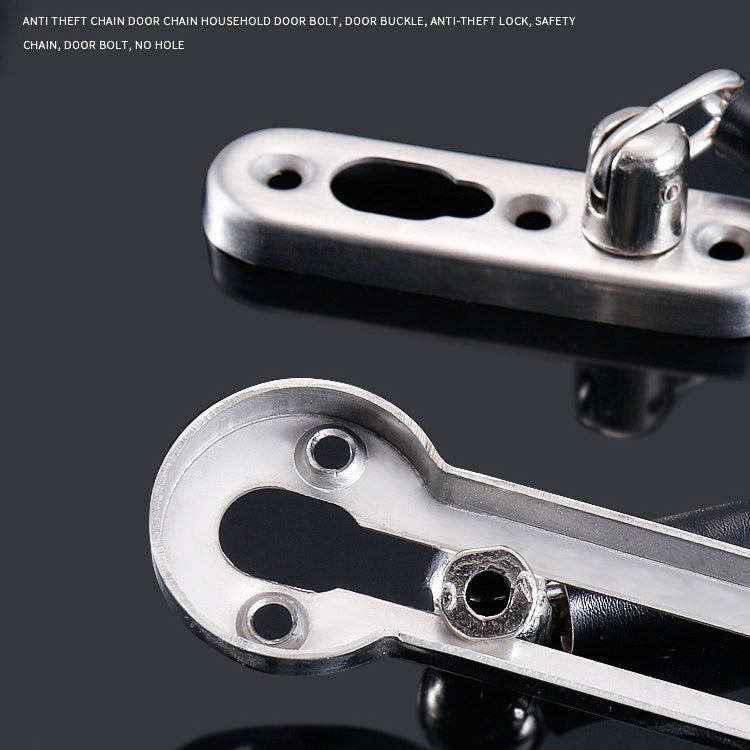 Thickened Anti-Theft Chain Stainless Steel Door Bolts Hotel Room Door Chain Buckle, Specification: Large (Black), Large (Silver), Large (Gold), Large (Red Bronze), Large (Green Bronze), Medium (Stainless Steel Color), Large (Black)