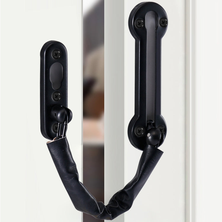 Thickened Anti-Theft Chain Stainless Steel Door Bolts Hotel Room Door Chain Buckle, Specification: Large (Black), Large (Silver), Large (Gold), Large (Red Bronze), Large (Green Bronze), Medium (Stainless Steel Color), Large (Black)