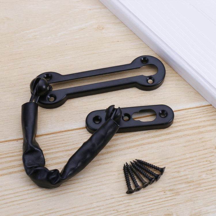 Thickened Anti-Theft Chain Stainless Steel Door Bolts Hotel Room Door Chain Buckle, Specification: Large (Black), Large (Silver), Large (Gold), Large (Red Bronze), Large (Green Bronze), Medium (Stainless Steel Color), Large (Black)
