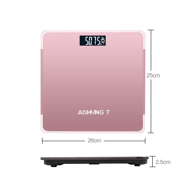 AOHANG7 Home Precision Weight Scale, Battery Version(Red), Battery Version(Rose Gold), Battery Version(Bright Black)