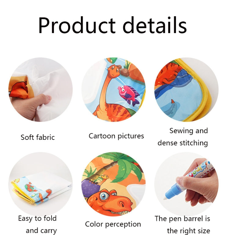 Children Luminous Magic Graffiti Water Drawing Mat, Size: 100 x 70cm, Style:, 2 Pens Set, Complete Set