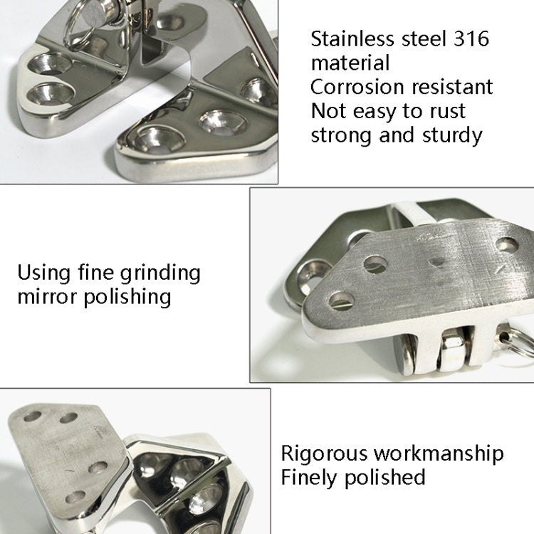 Butterfly Hinge 316 Stainless Steel Ship Accessories, 70 x 68mm