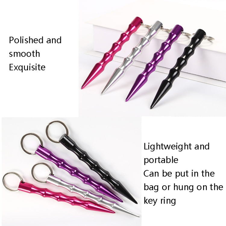 Outdoor Anti-Wolf Supplies Equipment Pen Stick With Key Ring(Purple)