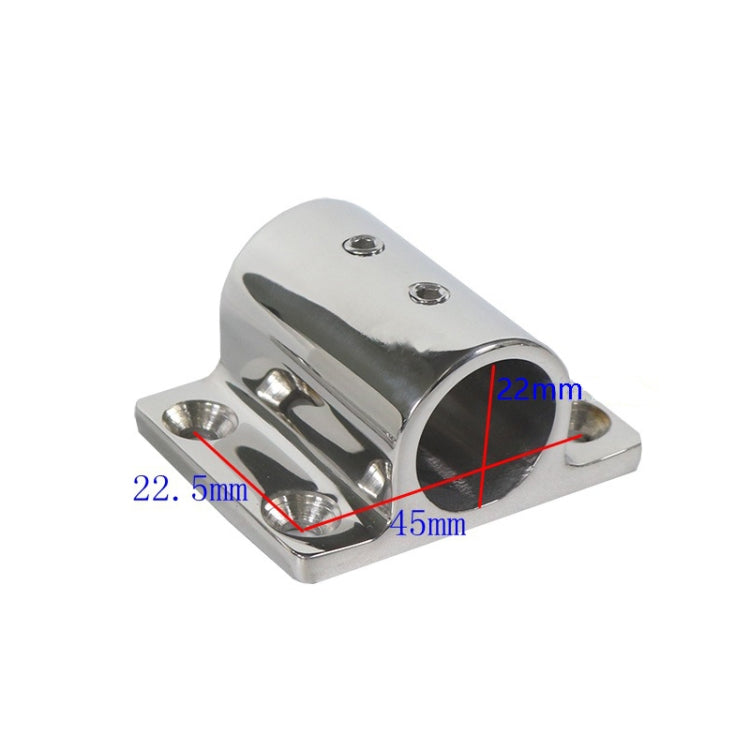 Stainless Steel Square Tube Seat Yacht Tube Seat Ship Accessories, 22mm 7/8inch, 25mm 1inch