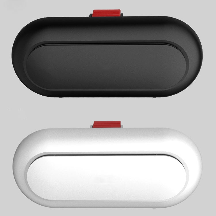 Car Glasses Case Multi-Function Automobile Inner Visor Storage Card, Back Single Snap Black, Back Single Snap White