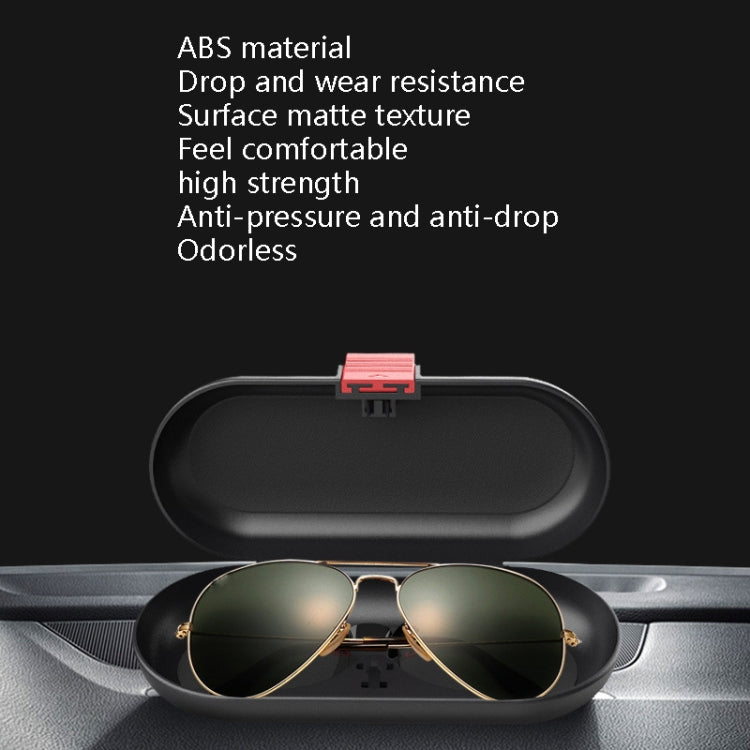Car Glasses Case Multi-Function Automobile Inner Visor Storage Card, Back Single Snap Black, Back Single Snap White