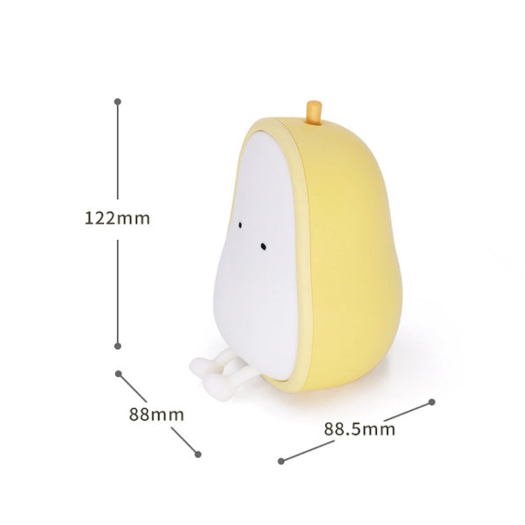 Pear Shape Night Light Silicone Soft Bedroom Warm Light LED Night Light, Pear Shape