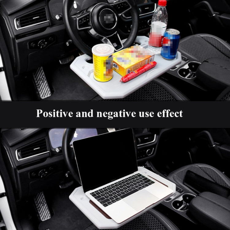 Car Multi-Purpose Steering Wheel Card Table Car Computer Bracket Chair Back Bracket Small Table Shelf Rack, Upgrade Black, Upgrade Gray