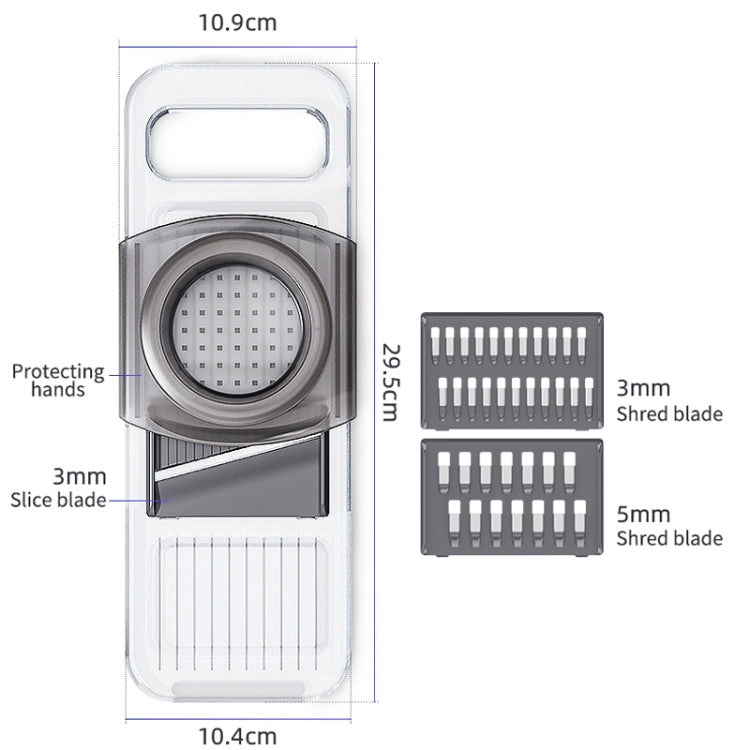 Multi-Function Slicker Kitchen Gadget Potato Slice Grater, Three Knives Gray, Six Knives Gray