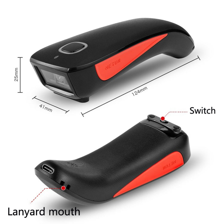 NETUM Wireless Bluetooth Scanner Portable Barcode Warehouse Express Barcode Scanner, Model: C990 Two-dimensional, C750 Two-dimensional, C990 Two-dimensional, C740 One-dimensional