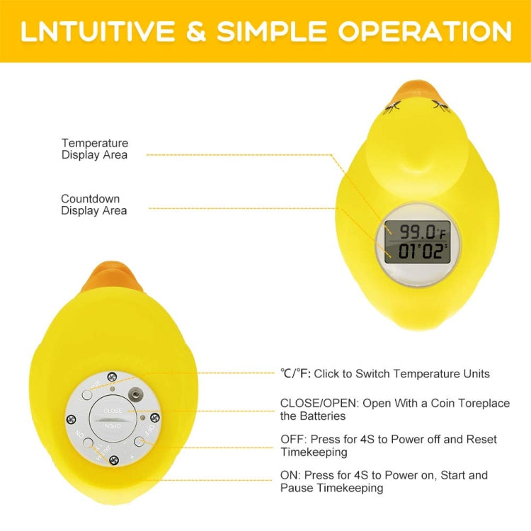 AF-023 Children Bath Thermometer Water Baby Bathing Yellow Duck Water Thermometer, Children Bath Thermometer