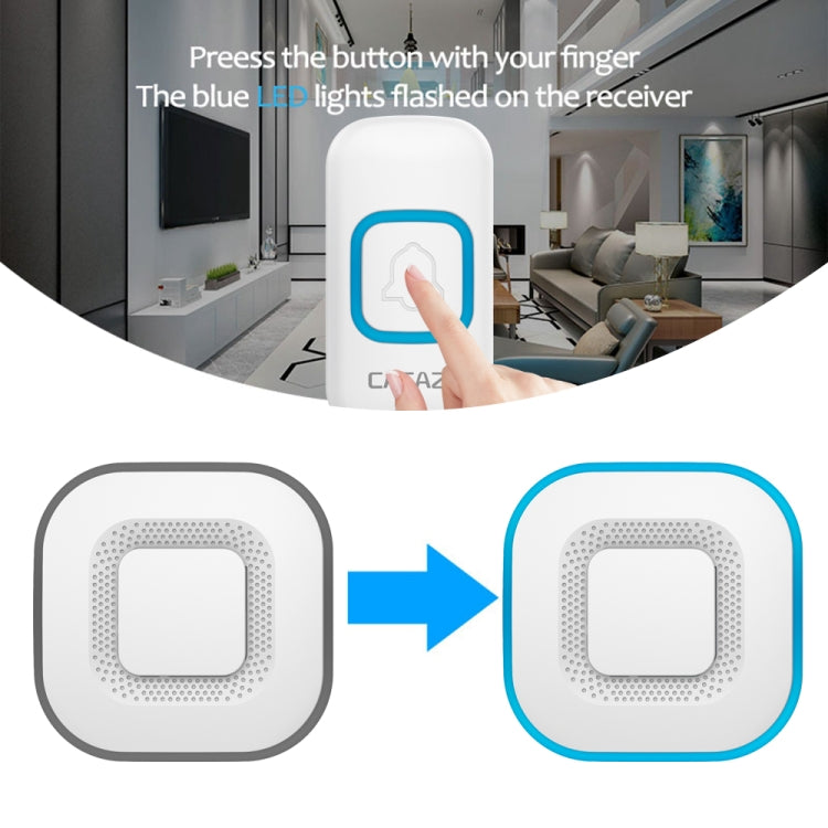 CACAZI V028F Wireless Music Doorbell without Battery, Plug:UK Plug(Black)