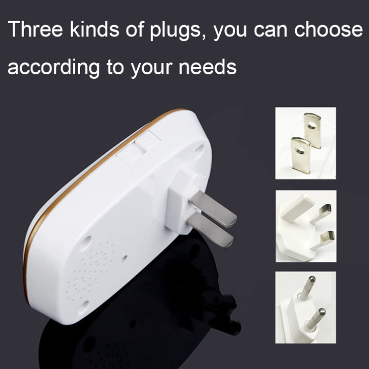 CACAZI Smart Waterproof Music Wireless Doorbell Multifunctional Pager, Style: UK Plug(Silver)