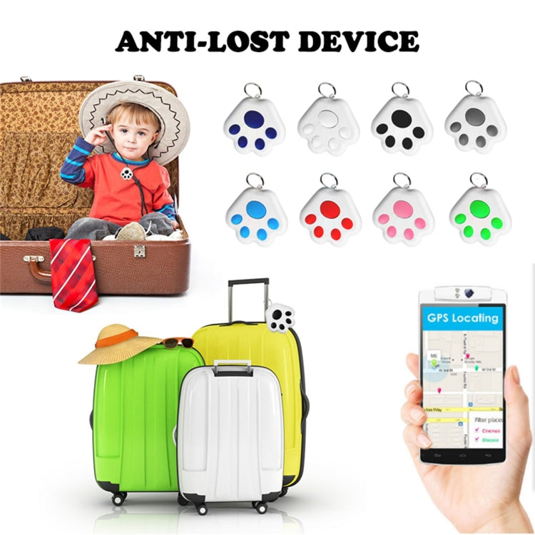2 PCS HYC-09 Dog Paw Bluetooth Anti-Lost Device Pet Tracking Locator Keychain Smart Search Two-Way Alarm(Light Blue)