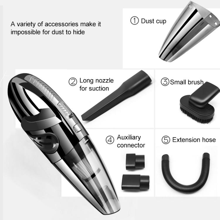 Wet And Dry Handheld High-Power Portable Car Vacuum Cleaner, R-6052C Vacuum Cleaner with USB Cable (Black), No-Wired Vacuum Cleaner, US Plug, Handle Vacuum Cleaner, US Plug (Red)