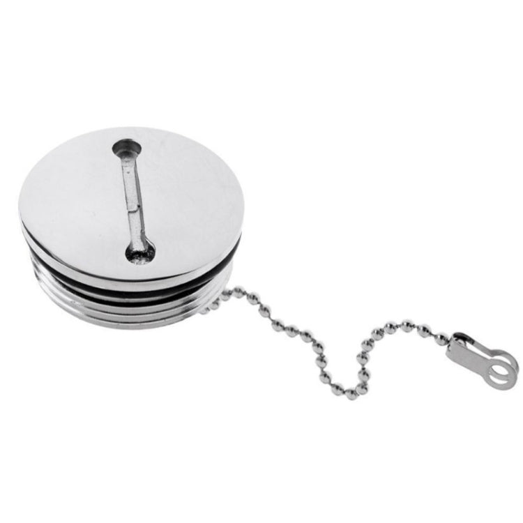 38mm Stainless Steel Boat Deck Fill Filler Replacement Cap + Chain Boat Replacement Accessories, Cap + Chain