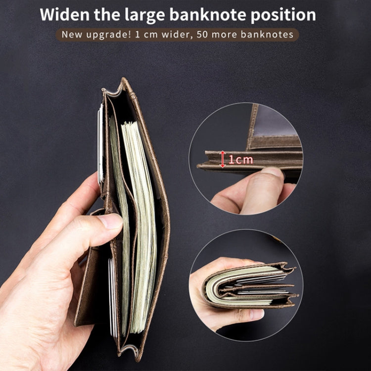 BUFF CAPTAIN 037 First-Layer Cowhide Men Leather Wallet Multi-Function Driver License Coin Purse