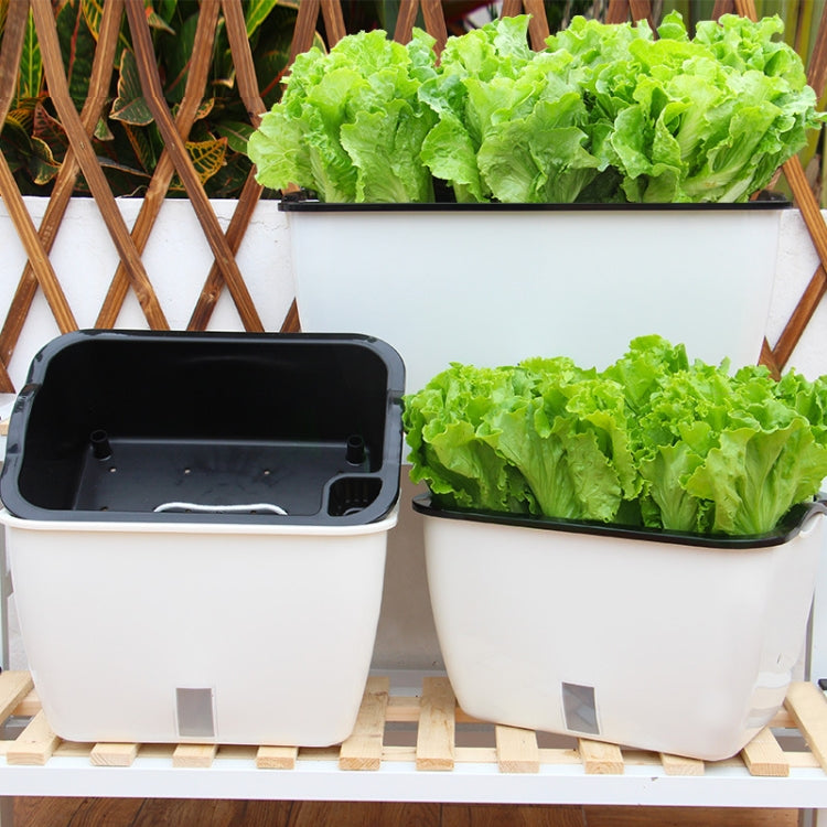 Family Balcony Rectangular Plastic Self-Absorbent Vegetable Growing Pot Flower Pot, Style:, SC01 Extra Large Pot, SC02 Big Pot