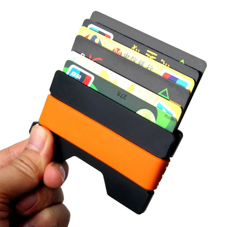 Aluminum Alloy RFID Card Holder Anti-Theft EDC Wallet Coin Storage Box Key Card Holder, Red, Blue, Black, Brown, Orange, Grey, Red Main Body, Blue Main Body, Gray Main Body