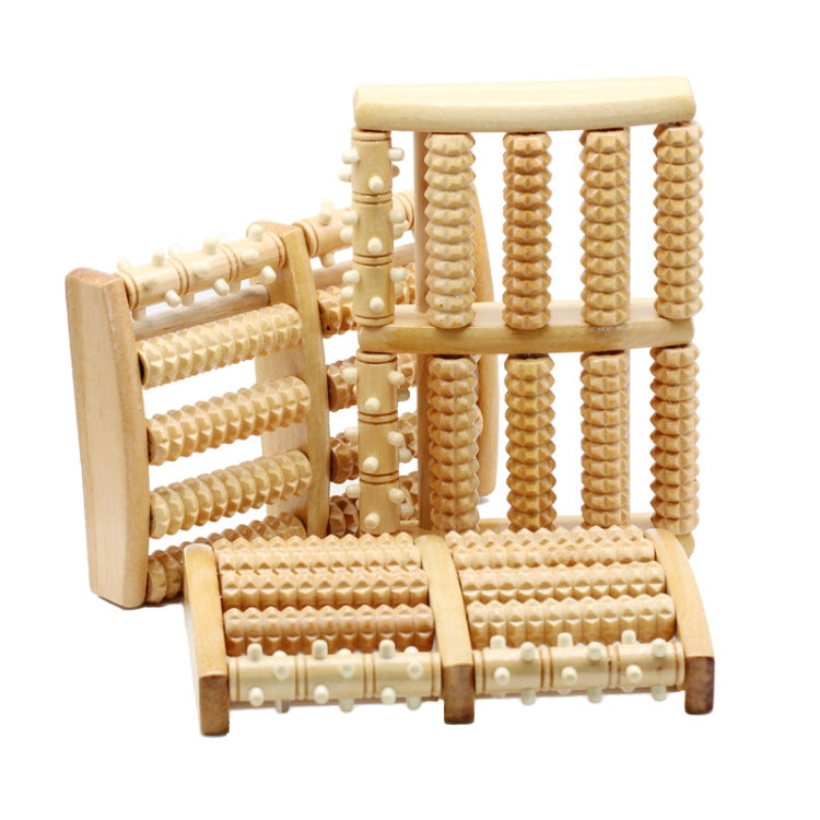 Wooden Roller Massager Small Nails Five-Row Foot Massager
