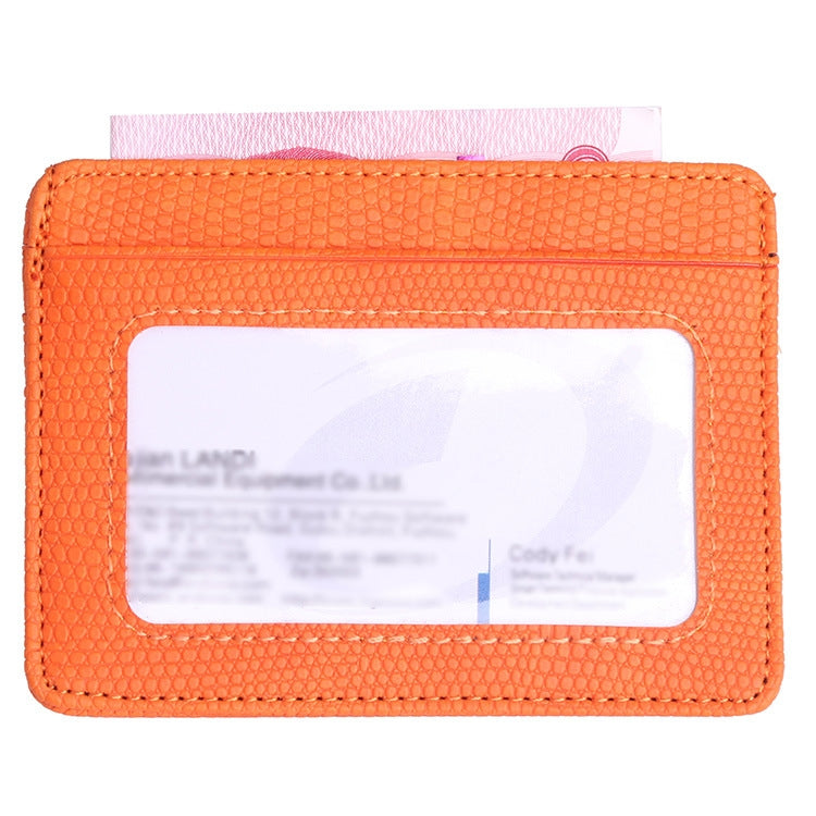 KT1002 RFID Function Lizard Pattern Bank Card Holder PU Business Card Case