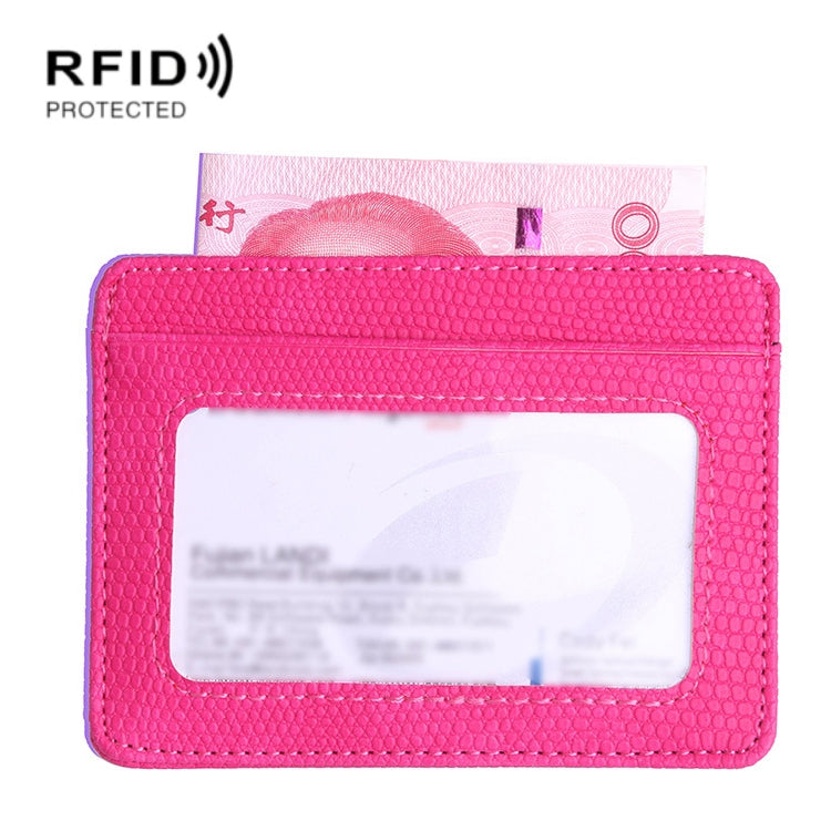KT1002 RFID Function Lizard Pattern Bank Card Holder PU Business Card Case