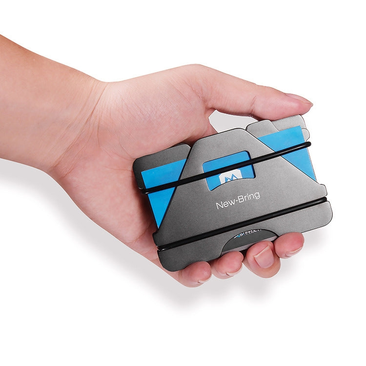 New Bring Metal Card Holder Anti-Demagnetization Anti-Theft Brush Anti-RFID Card Holder Ultra-Thin Card Holder Men Wallet