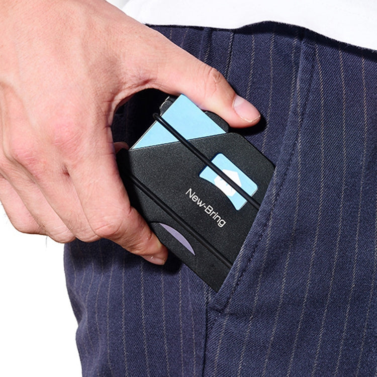 New Bring Metal Card Holder Anti-Demagnetization Anti-Theft Brush Anti-RFID Card Holder Ultra-Thin Card Holder Men Wallet
