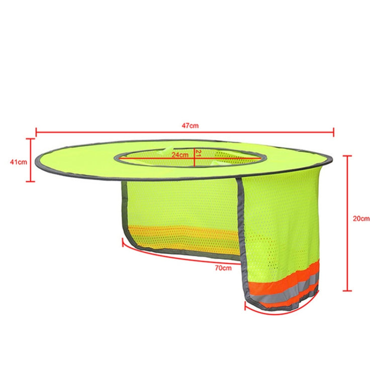 Construction Site Outdoor Construction Foldable Reflective Safety Sun Hat, One Size